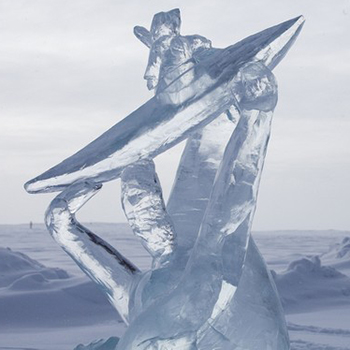 Ice sculpture at Puvirnituq Snow Festival, Puvirnituq, Qu�bec
